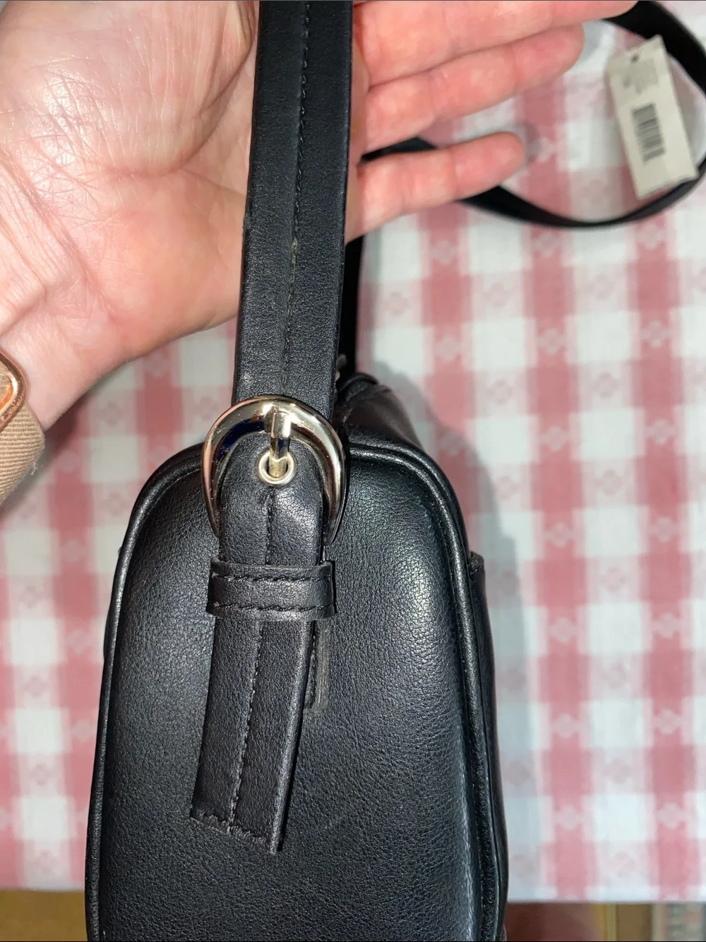 DKNY Black Leather Camera Crossbody Bag Purse - NWT